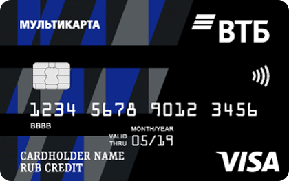 Кредит Кредитная карта Мультикарта ВТБ в банке ВТБ